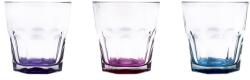 SOLMAZER IRIS színes aljú üveg pohár 245ml, lila, rózsaszín vagy kék színben 131607-011 (131607-011) - bestbyte