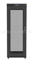 Lanberg 19" szabadon álló rack szekrény 27U/800X1200 lapraszerelt perforált ajtó, LCD kijelző (fekete) (FF01-8227-23BL) (FF01-8227-23BL)