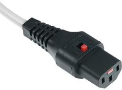 IEC Lock Cablul de alimentare IEC C14/IEC C13 drept M/F 1m alb cu blocare IEC LOCK (IEC-PC1121)