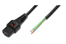 IEC Lock Cablul de alimentare OPEN/IEC C13 drept feminin 4m negru cu blocare IEC LOCK (IEC-PC1026)