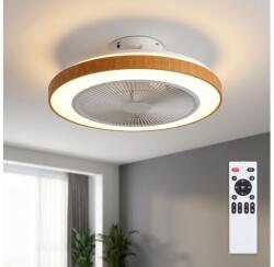 Brilagi - Ventilator de tavan cu LED reglabil LED/38W/230V 50 cm alb/maro + telecomandă (BG4020)
