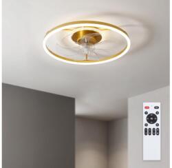 Brilagi - Ventilator de tavan dimabil cu LED/66W/230V 55 cm alb/auriu + telecomandă (BG4018)