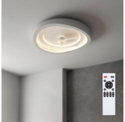 Brilagi - Ventilator de tavan cu LED, lumină reglabilă, 80W, 230V, Ø 50 cm, alb, cu telecomandă (BG4014)