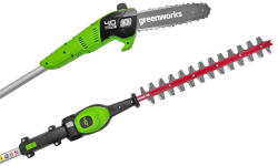 GreenWorks Magassági ágvágó és sövényvágó akkumulátoros Greenworks GD40PSH akku és töltő nélkül (1303907-GW)