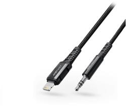 ACEFAST Lightning - 3, 5 mm jack audio kábel 1, 2 m-es vezetékkel - ACEFAST C1-06 Ace HI-FI AUX Audio Cable - fekete (Apple MFI en
