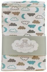 Soffi Baby Pamut dupla takaró 80x100cm zöld felhők