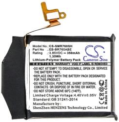 Cameron Sino Samsung Gear S3 Frontier CAMERON SINO Li-Polymer akku 3.85V/350mAh, Samsung EB-BR760 kompatibilis, FEKETE (CS-SMR760SH)