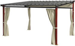 Outsunny kerti pergola, kihúzható, időjárásálló, rögzítőelemekkel együtt, bézs (84C-475V00BG)