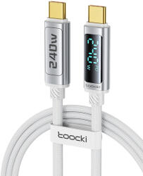 Toocki USB-C 5A 240W PD kábel digitális kijelzővel 1m (20100162) (20100162)