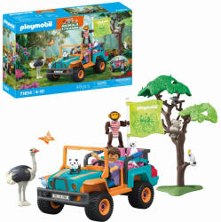 Playmobil - Jucarie de rol Plimbarea animalelor cu vehiculul de teren (PM71854) - roua