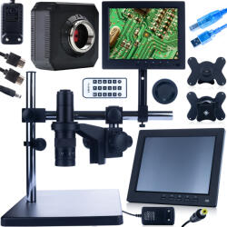 Rosfix Earth Pro MCEP-0.5X-PZRR digitális mikroszkóp állítható karral + 8 hüvelykes kijelzővel + digitális mikroszkóp tartóval + ORION Pro kamerával