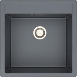Kevmil Lina egymedencés gránit mosogatótálca 500 x 500 mm - metál antracit (KM-G-LINA-metal-antracit)