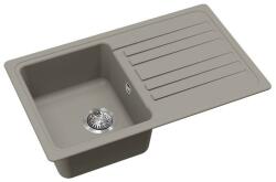 Evido Home 45S gránit mosogató, 765 x 460mm, platina (442065) - pepita