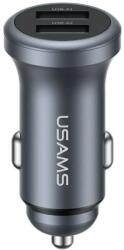 USAMS CC320 Autós töltő 2xUSB 2.4A szürke (CC320)