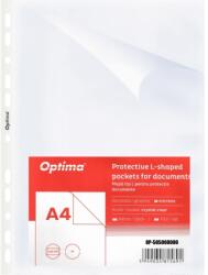 Optima - prod din plastic Folie protectie "L" pentru documente A4, 80 microni, 100 folii/set, Optima - cristal (OP-505008000)