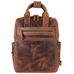 Greenburry Rucsac unisex piele naturala maro antichizat 27 x 31 cm, Vintage, Greenburry
