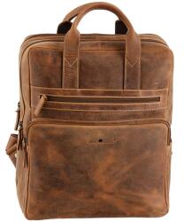 Greenburry Rucsac unisex piele naturala maro antichizat 30 x 36 cm, Vintage, Greenburry