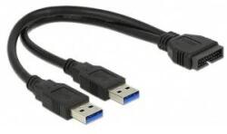 DeLock Cable USB 3.0 Pin Header > 2x USB 3.0 Type-A male