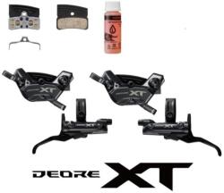 Shimano Frână hidraulică Shimano XT BR-M8220, față+spate, 4-piston, Post Mount