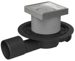 MCH Chudej Sifon de pardoseala MCH MULTI-INLET iesire orizontala D50 h regl. gratar de inox LABYRINTH 122x122 si guler (UD) (MCH.L1427A)