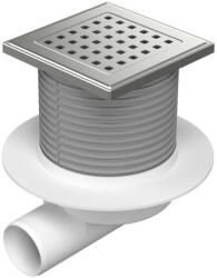 MCH Chudej Sifon de dus cu evacuare laterala D50 cu flotor antimiros, cadru si gratar de inox tip gate 125X125 mm (MCH.G1425NXL)