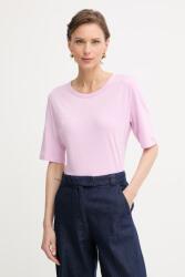 BOSS Tricou basic pentru femei, cu amestec de mătase Evyta PPY2-TSD1HA_30A (50561508)