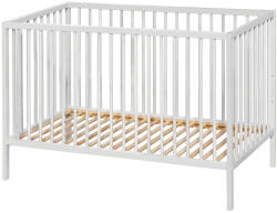 Petite&Mars Nela White Wood Fa Kiságy 120x60cm - Letisztult Babaszobához és Kényelmes Pihenéshez