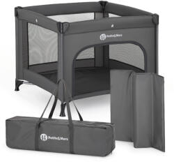 Petite & Mars Nook Urban Charcoal Grey Utazó Járóka - Biztonságos Pihenéshez Otthonra és Utazáshoz