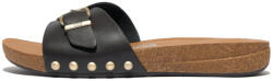 FitFlop Papuci de vară Femei IQUSHION ADJUSTABLE BUCKLE LEATHER SLIDES FitFlop Maro 37