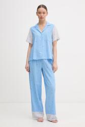 DKNY kétrészes pizsama női viszkózzal - kék S - answear - 26 990 Ft