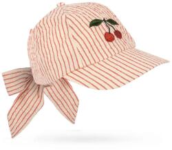 Konges Sløjd siltes sapka gyerek pamut ELLIE BOW CAP GOTS - bézs 5-8 éveseknek