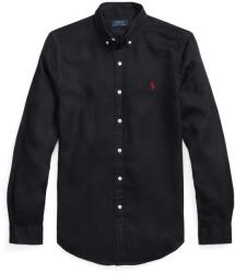 Ralph Lauren Риза с дълъг ръкав Polo Ralph Lauren Linen Long Sleeve Shirt - Polo Black