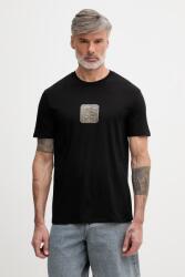 Giorgio Armani T-shirt férfi pamut - fekete L - answear - 15 190 Ft