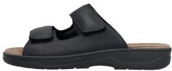 RIEKER Papuci barbati, Rieker, 20390-00-Negru, casual, piele naturala, cu talpa joasa, negru (Marime: 43)