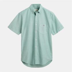 Gant Риза с къс ръкав Gant Regular-Fit Classic Short Sleeves Oxford Shirt - Green