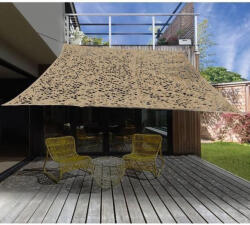 HomeandMode Tartós bézs árnyékoló ponyva 2x3 méter, 100gsm poliészter (C46400800)