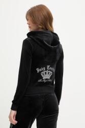 Juicy Couture női velúr kapucnis melegítőfelső GOTHIC CROWN - fekete XS