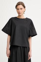 Weekend Max Mara T-shirt női pamut TARGA - fekete M