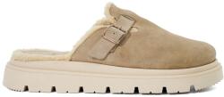 Dune London Чехли Dune London Gene Leather Faux Shearling Lined Clogs - Sand