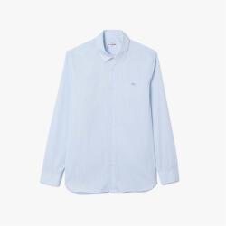 Lacoste Slim-Fit Plaid Poplin Shirt - White