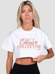 GymBeam Tricou pentru femei cropped Thrive White - GymBeam - pcone
