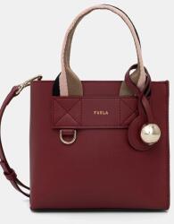 Furla keresztpántos táska női bőr Divide It Mini Tote - burgundia Univerzális méret