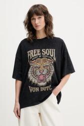 Von Dutch t-shirt női pamut - fekete S