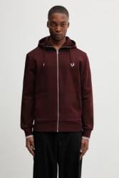 Fred Perry Cipzáras melegítőfelső kapucnival férfi pamut - burgundia M