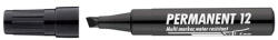 ICO Permanent 12' Alkoholos marker, 1-4 mm, vágott, fekete (TICP12FK)