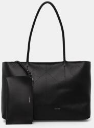 Calvin Klein shopper női bőr - fekete Univerzális méret