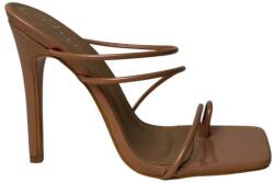 Chic Сандали Chic Women's Square Toe Loop Strap Flat Sandal - Mocha