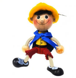  Rugós figura (pinokkió, sárga kalappal)
