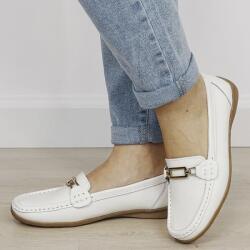 SOFILINE Mocasini albi de tip loafers din piele naturala 0511 01 (0511WHITE-38)