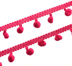 Takoy Bandă cu ciucuri 1cm culoare amarant / 18, 5m